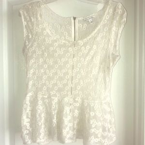 FINAL-American Eagle Embroidered Lace Peplum Top